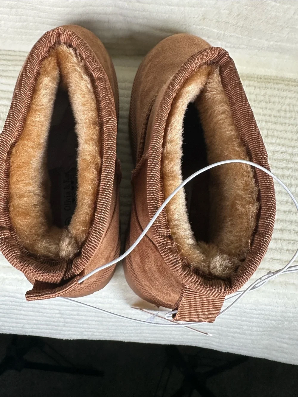 Olivia & Kate Little Girls Tan Stormy Platform Booties NWT Size 13